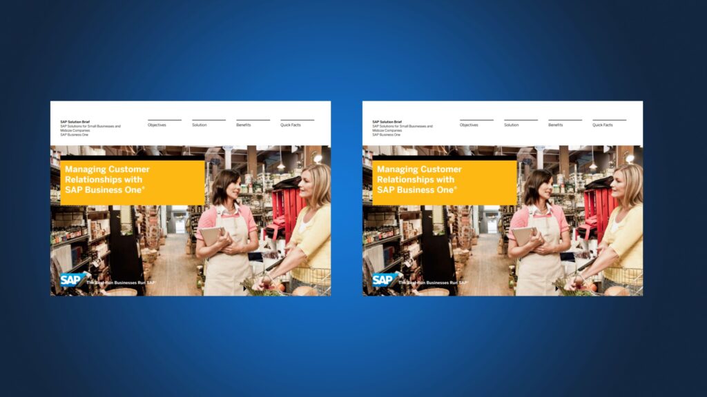 Managing Customer Relationships with SAP Business One