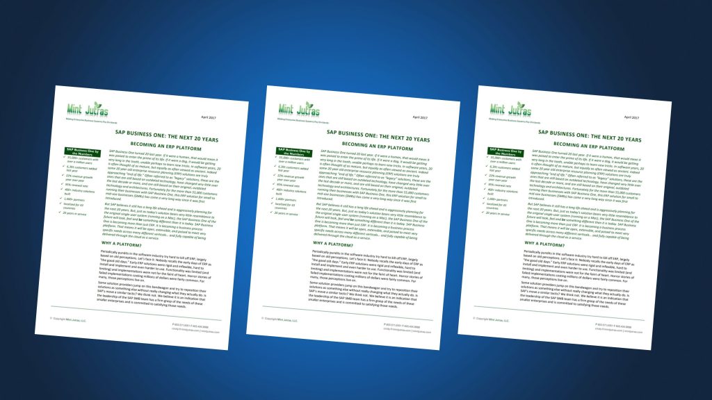 SAP Business One: The Next 20 Years