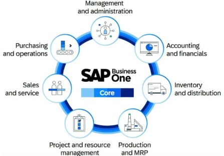 SAP Business One modules connected through one unified database